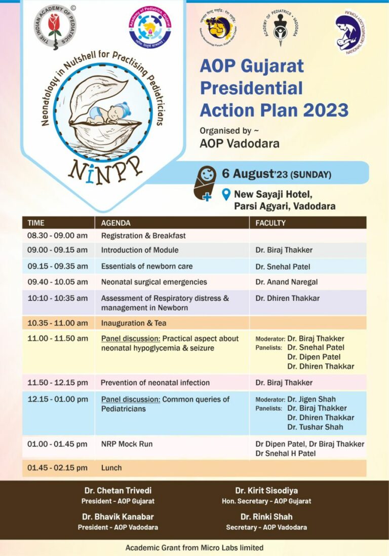 AOP Gujarat Presidential Action Plan 2023 [06/08/2023]